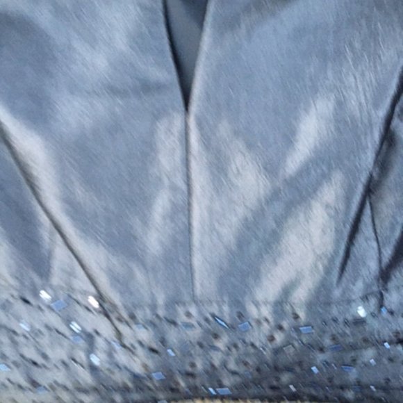 "Lets Get This Party On!" NWOT, Simmering, Shimmering, Silver Dress  size 8 - Picture 10 of 12